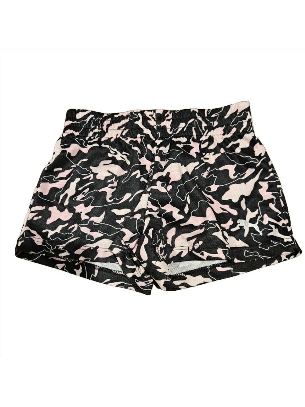 PUMA Girls Pull-on Black & Pink Shorts, 4T